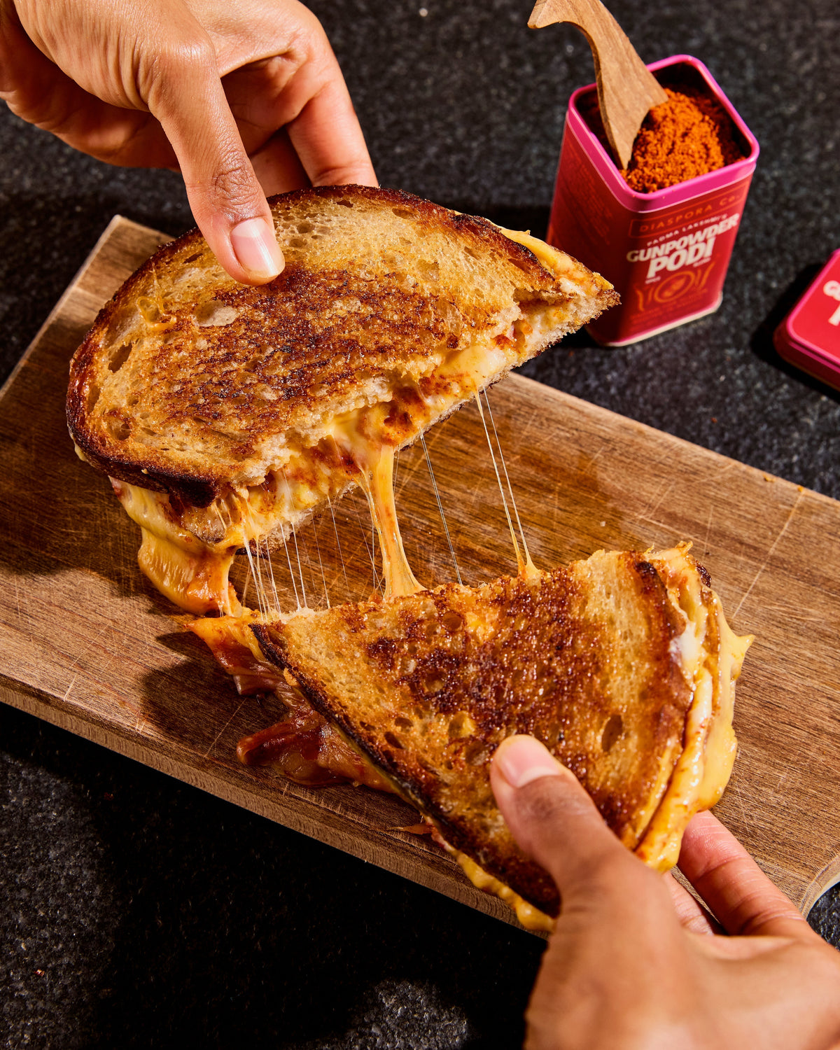 Padma's Gunpowder Podi Grilled Cheese