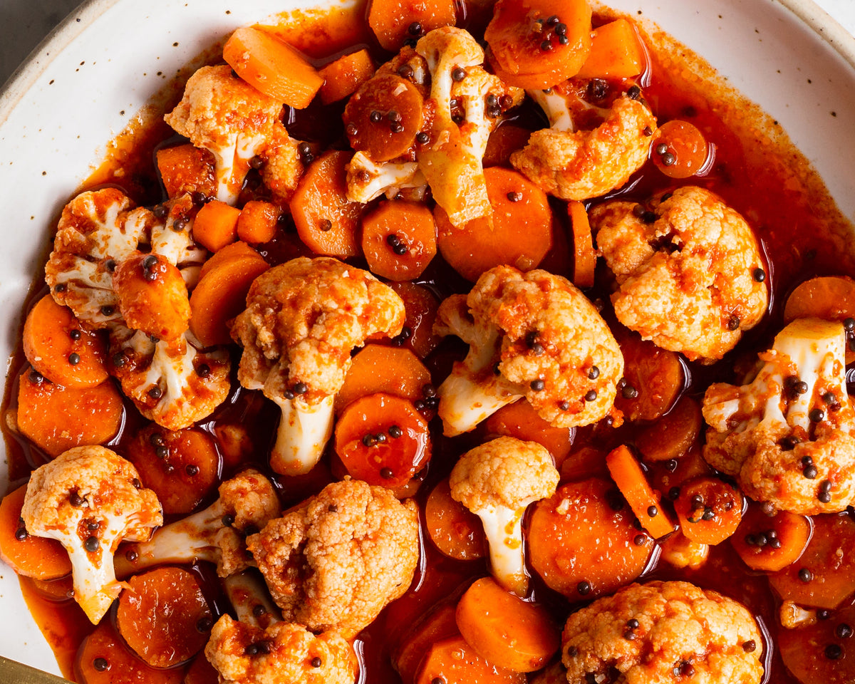 Rachel's Carrot Ginger Cauliflower Pickle