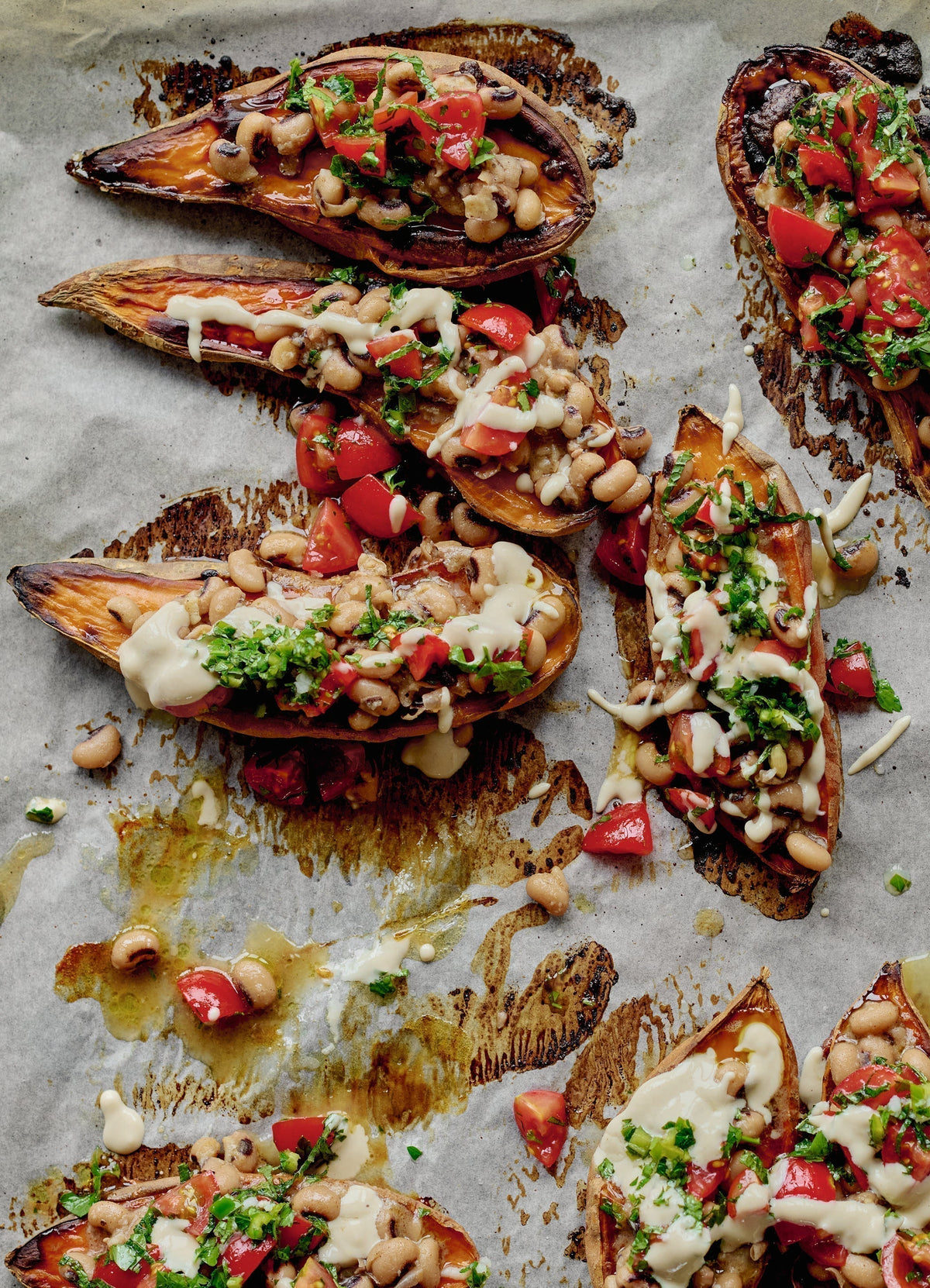 Sami's Loaded Sweet Potatoes with Black-Eyed Peas