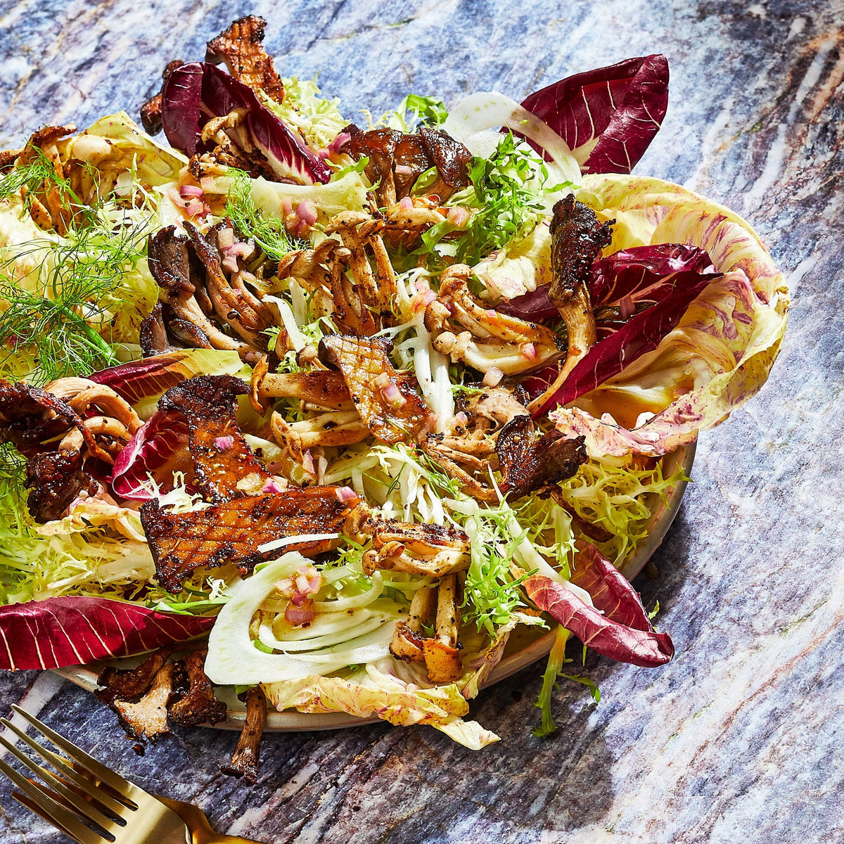 Asha's Roasted Mushroom & Fennel Salad