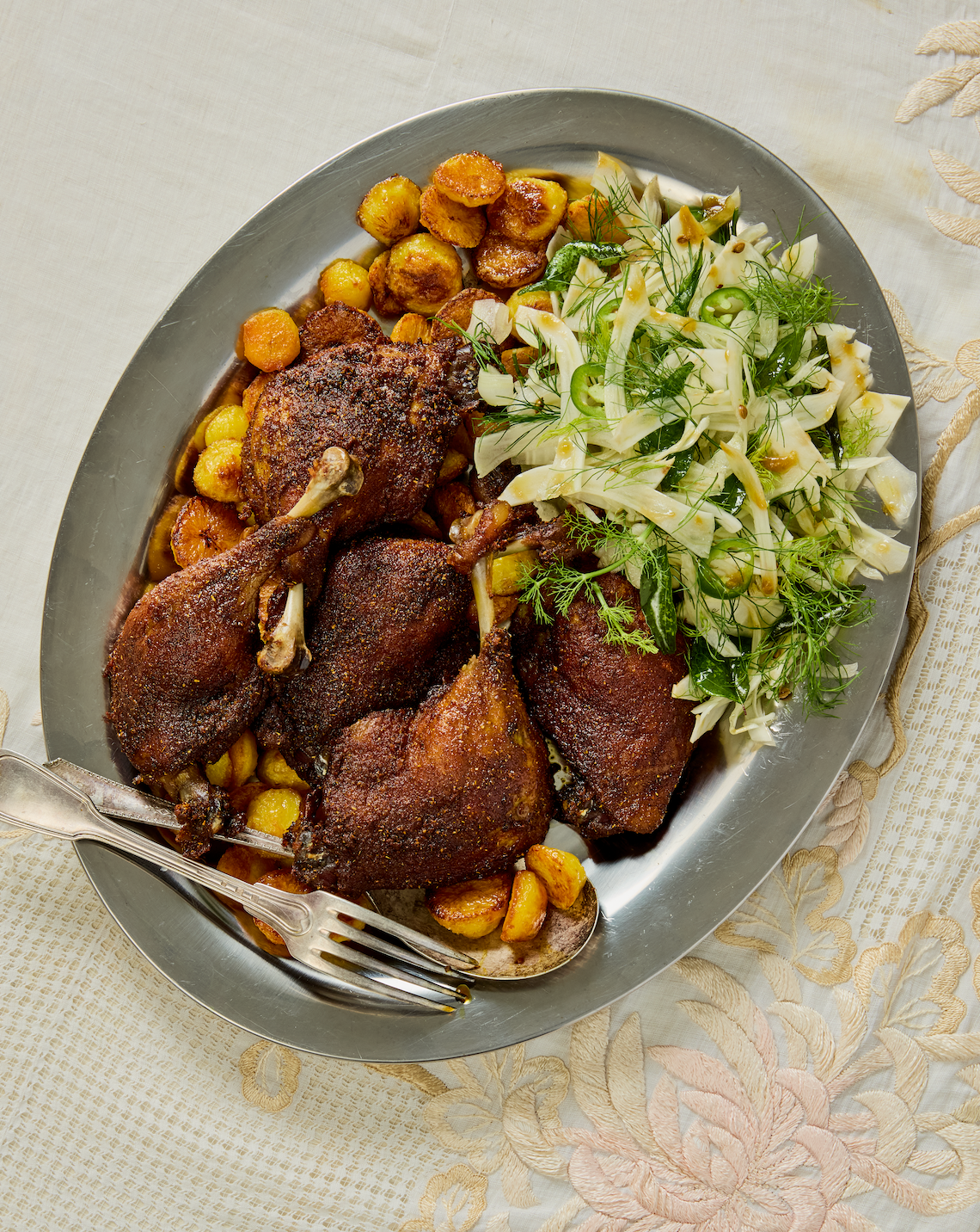 Spiced Duck Legs w/ Fennel Salad